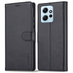 LC.IMEEKE Xiaomi Redmi Note 12 4G Fodral med Plånbok - Svart