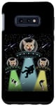 Coque pour Galaxy S10e Cats Attack Funny Bigfoot UFO Cat In Space Kitten Lovers