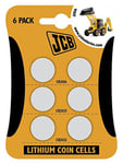 JCB, Lithium Coin Cell Batteries - 2x CR2016, 2x CR2025, 2x CR2032 (Pack of 6)