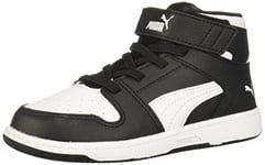 PUMA Men's Rebound Layup Sneaker, Black/White, 10 UK