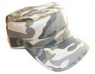 US MILITARY DRILL CAP Mens pre fade light camo cotton field hat Army retro 1960s