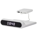 Intempo Wireless Charging LED Time Alarm Clock Bedside Desk Mobile Phone Charger