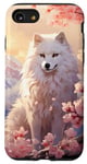 iPhone SE (2020) / 7 / 8 Anime white artic fox sunset pink cherry blossom flowers Case