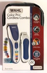 Wahl Color Pro Cordless Clippers Haircutting Kit 2 Trimmers Combo 22pc Set