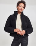 Urban Classics Ladies Boxy Sherpa Puffer Jacket (Svart, XL) XL Svart