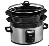 Crock-Pot CrockPot CSC054 Digital Slow Cooker Family Size XL 5.6L + 2.4L Capacity 5-6 People