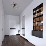 Briloner LED-kattovalaisin 3776015, 2-lamppuinen, puuta