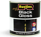 RUSTINS Black Gloss Paint 250Ml