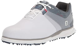 FootJoy Homme Pro|SL Sport Chaussure de Golf, Blanc Bleu Marine Fog, 46.5 EU
