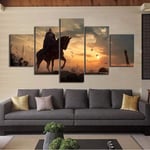TOPRUN Canvas The Witcher Wild Hunt 5 pieces Modern wall art for living room Prints Image Framed Artwork Painting Picture Photos Home decoration