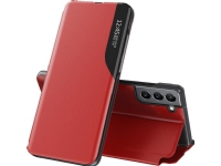 Hurtel Eco Leather View Case elegant fodral med flip cover och ståfunktion Samsung Galaxy S22+ (S22 Plus) röd