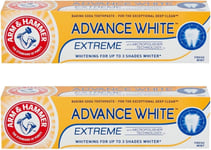 Two Packs of Arm amp Hammer Advance White Extreme Baking Soda Toothpaste 75ml