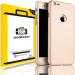 AUCUNE OOAKCESS® - iPhone 7 Plus Doré (Gold) Coque Housse Etui Total 360° + Protection Verre Trempé Pour
