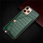 Phone Case IBHT Magnetic Card Holder Case For IPhone 6 6s 7 8 Plus Leather Wallet Back Case For Iphone X XR XS Max 11 Pro Max Phone Cover 1 (Color : Green, Size : For iPhone 7 Plus)