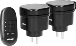 Set Of Wireless Mini Sockets Controlled By Remote Control 2+1, Ip44, Schuko Version,Or-Gb-441(Gs)