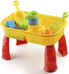 Sand and Water Table with Lid and Accessories - Kids Outdoor Play Garden Sandpit