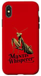 Coque pour iPhone X/XS Mante religieuse rétro Nature Lovers Mantis Whisperer