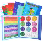 Magnetisk Bråk Lärande Matematik Leksak Montessori Aritmetik Lärande Hjälpmedel Trä Bok Utbildningsleksaker För Barn