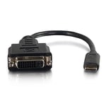C2G Mini HDMI Male to DVI-D Female Single Link Adapter Cable Suitable for Laptop, camera, camcorder, tablet or other Mini-HDMI compatible devices to Display to a Monitor