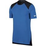 Nike Breathe Elite Men's Short-Sleeved Basketball Top, Mens, T-Shirt, 891682, Signal Blue/Black/White, FR : Small (Manufacturer Sizes : S)