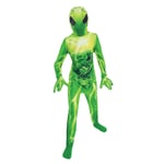 Child Green Alien Costume Extraterrestrial Fancy Dress Halloween Boys Outfit ET