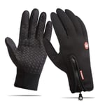 AISHANG Waterproof Winter Warm Gloves Men Ski Gloves Snowboard Gloves Motorcycle Riding Winter Touch Screen Snow Windstopper Glove,Black,XL