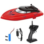 DAUERHAFT Waterproof High Speed RC Ship with Anti-jamming Capability for Parent-Child Interaction(red)