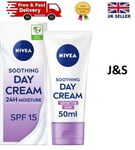 Nivea 24H Soothing Moisture Day Cream with Grape Seed Oil for Sensitive Skin SPF