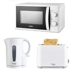 Tower WHITE Microwave, Toaster , Kettle Set 700w 20L Manual, Jug kettle, 2 slice