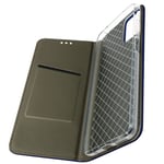 Folio Case for Motorola Moto E22 / E22i Magnetic Cover Card-holder Stand Blue