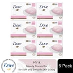 Dove Pink Moisturising Beauty Cream Bar for Soft and Smooth Skin, 2 x 90g, 6pk
