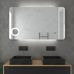 AURLANE Miroir Salle de Bain LED Auto-éclairant 120x70x4cm - Atmosphere Plus 120