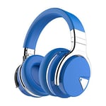 XMSZZ Bluetooth Headphone wireless bluetooth headset Earphone for Phones Active Noise Cancelling headphones For Android IOS (Color : Blue)
