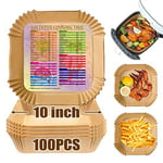 Air Fryer Liners Square 10" Large Air Fryer Disposable Paper Liners Oil-Proof UK