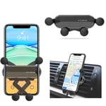 FOJJIYUAL Car Phone Holder, Air Vent Car phone Mount,Gravity Auto-Clamping Car Mount,Auto-Lock,Hands-Free Auto-Release Cell Phone Car Mount for iPhone/Samsung Galaxy/Huawei,etc All Smartphones.
