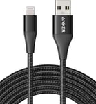 Anker 10ft Lightning Cable MFi Certified black Nylon with Pouch for iPhone14/13