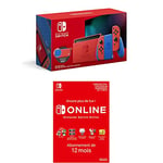 Nintendo Console Switch Edition Mario Rouge/Bleu Switch Online - Abonnement 12 Mois (Code de téléchargement)
