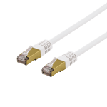 S/FTP Cat6a patch cable, delta cert, LSZH, 0.5m, white