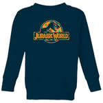 Jurassic Park Logo Tropical Kids' Sweatshirt - Navy - 3-4 Years - Navy