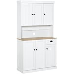 Freestanding Kitchen Pantry Cabinet with Adjustable Shelves Drawer