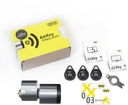 Startpaket EVVA AirKey med en rund lÃ¥scylinder till utsida