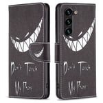 BF Pattern Printing Leather Series-2 Samsung Galaxy S23 Plus etui - Don`t Touch My Phone
