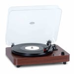 Retro Turntable Record Player Vinyl Briefcase Stereo Bluetooth Speaker 4W Walnut