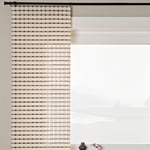 Hasta Home Rustik Panelgardin Ripsrutig Natur/Grå