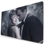 Fifty Sha-des Grey Mouse Pad Rectangle Non-Slip Rubber Gaming/Working Geek Mousepad Comfortable Desk Mousepad Gift 15.8x29.5 in