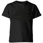 Jurassic Park Monochrome Kids' T-Shirt - Black - 3-4 Years