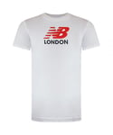 New Balance London Logo Womens White T-Shirt - Size Small
