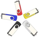 Anloter™ 5 Pack Nice Swivel Design New USB2.0 Flash Drive Memory Stick Fold Storage Thumb Stick Pen (1GB)