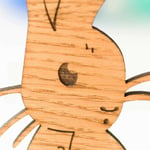 Personalised Wooden Peter Rabbit Sign | Kids Birthday Table Keepsake 19.5cm (F2)