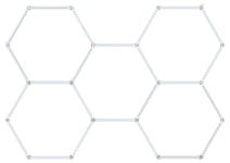Clas Ohlson Hexagon garagebelysning startset 24 lysrör, utbyggbar